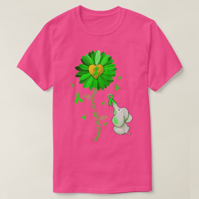 Sonnenblumen Elephan Outfit verbreitet psychische  T-Shirt (Design vorne)