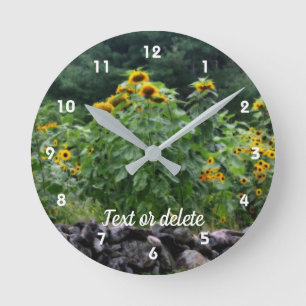 Sonnenblumen Entdeckungsreise zur Alp Piora und ih Runde Wanduhr