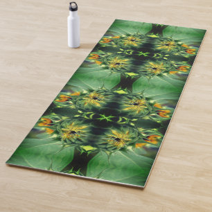 Sonnenblumen Entfalten Abstrakt Yogamatte