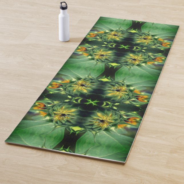 Sonnenblumen Entfalten Abstrakt Yogamatte (Beispiel)