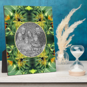Sonnenblumen entfalten Ihr eigenes Foto Fotoplatte