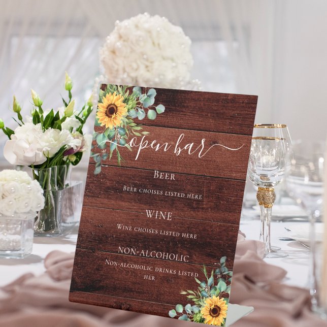 Sonnenblumen Eukalyptus-Bar Sockelschild (Von Creator hochgeladen)