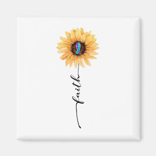 Sonnenblumen Faith Blue Lila Suicide Prevention Aw Magnet