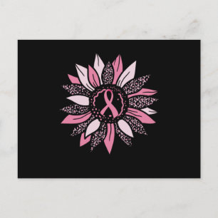 Sonnenblumen Familie Matching Brustkrebs Bewusstse Postkarte