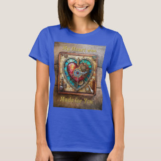 Sonnenblumen Festglass Herz Steampunk Serie T-Shirt