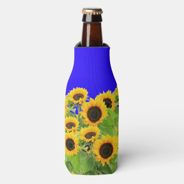 Sonnenblumen Flasche Cooler Flaschenkühler (Flaschenvorderseite)