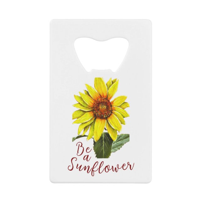 Sonnenblumen-Flaschenöffner Geldbeutel Flaschenöffner (Vorderseite)