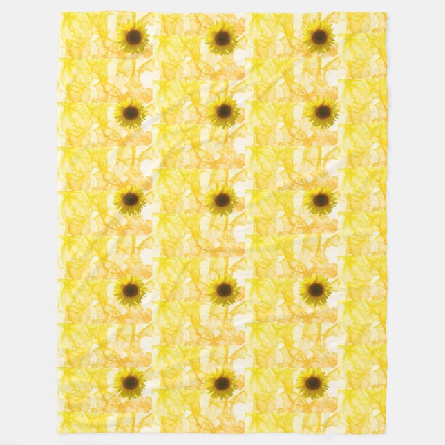 Sonnenblumen-Fleece-Decke Fleecedecke (Vorderseite)