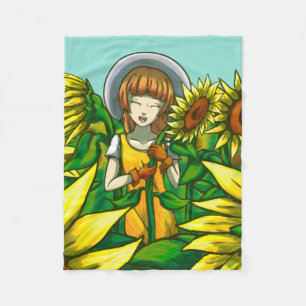 Sonnenblumen Fleecedecke