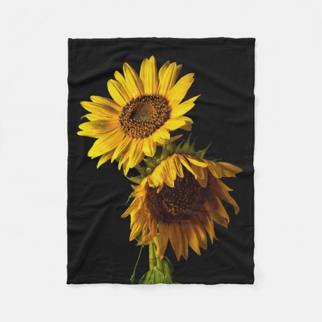Sonnenblumen  fleecedecke (Vorderseite)