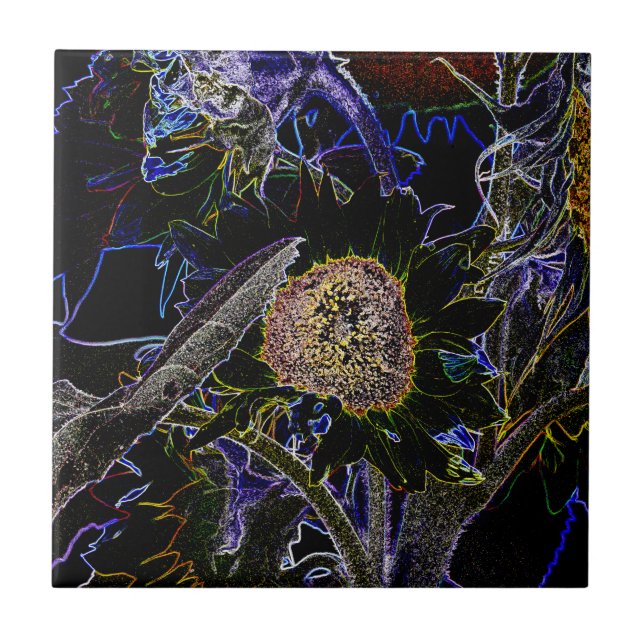 SONNENBLUMEN FLIESE (Vorderseite)