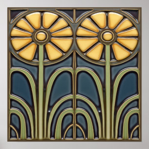 Sonnenblumen Fliese Poster