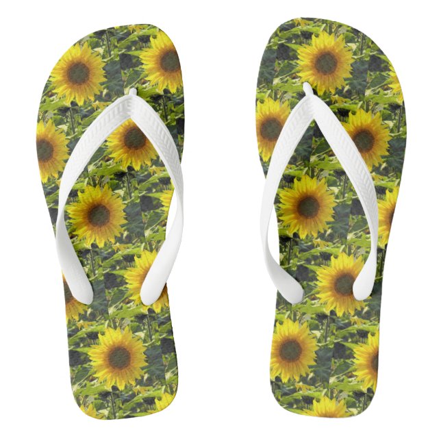 Sonnenblumen Flip Flops (Fußbett)