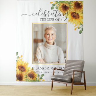 Sonnenblumen Florales Lebensfest Foto Wandteppich