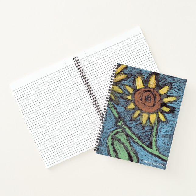 Sonnenblumen Forever - Kinder Kunst für CHOC Notizbuch (Innenseite)