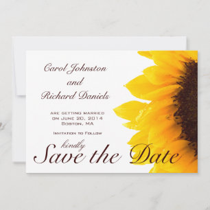 Sonnenblumen-Foto-Blumen-Save-the-Date-Karte Save The Date