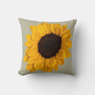 Sonnenblumen-Foto-Kissen aus Baumwolle Kissen