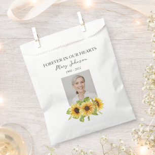 Sonnenblumen-Foto Trauerfeier Beerdigung Geschenktütchen