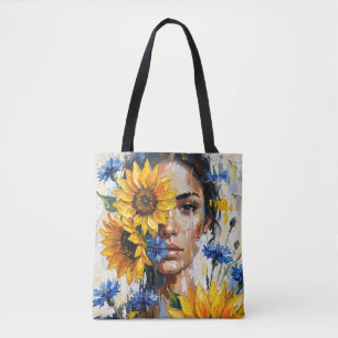 Sonnenblumen Frau Tasche