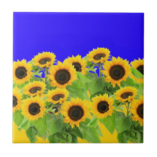 Sonnenblumen - Freiheit Ukraine Frieden ukrainisch Fliese