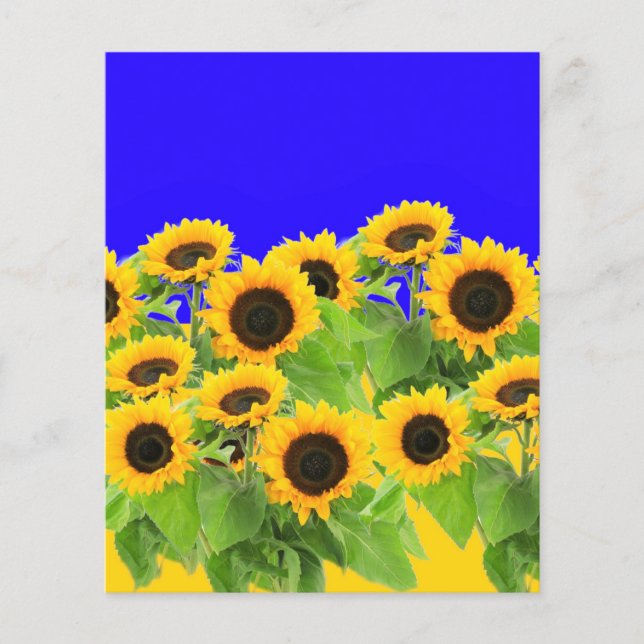 Sonnenblumen - Freiheit Ukraine Frieden ukrainisch Flyer (Vorne)