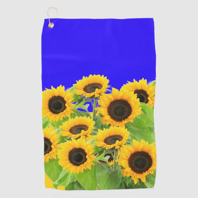 Sonnenblumen - Freiheit Ukraine Frieden ukrainisch Golfhandtuch (Vorderseite)