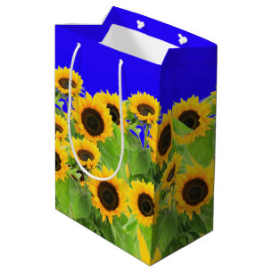 Sonnenblumen - Freiheit Ukraine Frieden ukrainisch Mittlere Geschenktüte