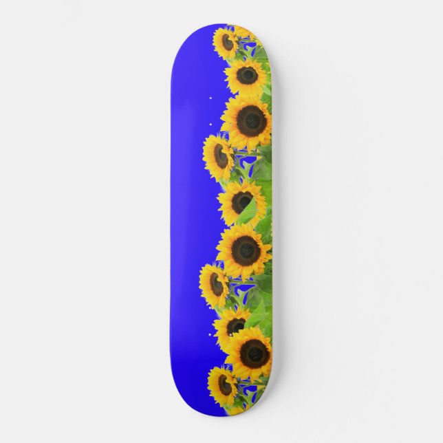 Sonnenblumen - Freiheit Ukraine Frieden ukrainisch Skateboard (Vorderseite)