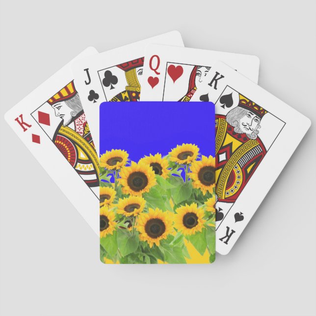 Sonnenblumen - Freiheit Ukraine Frieden ukrainisch Spielkarten (Rückseite)