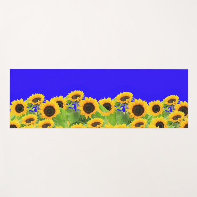 Sonnenblumen - Freiheit Ukraine Frieden ukrainisch Yogamatte (Vorderseite (Horizontal))