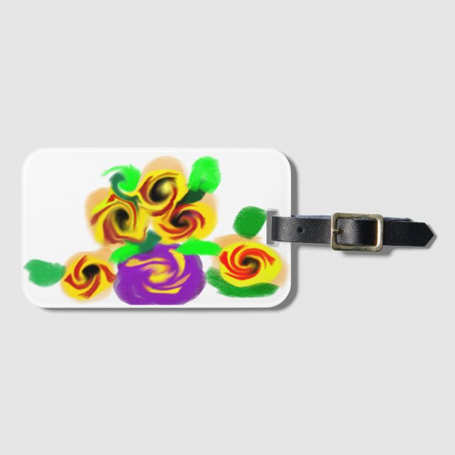 Sonnenblumen Freude Gepäckanhänger (Vorderseite (Horizontal))