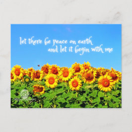 Sonnenblumen Frieden für die Ukraine Postkarte