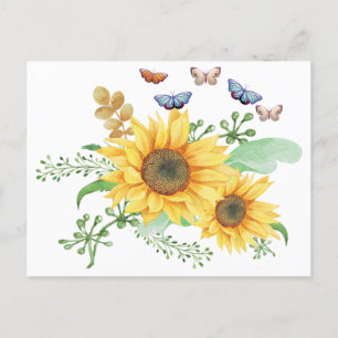 Sonnenblumen Frühlingsurlaub Postkarte