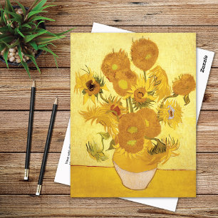 Sonnenblumen Fünfzehn Yellow Vincent van Gogh Postkarte