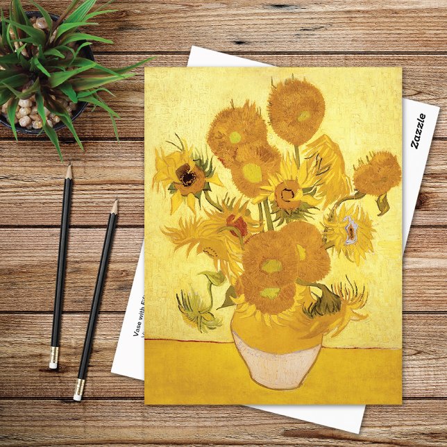 Sonnenblumen Fünfzehn Yellow Vincent van Gogh Postkarte (Von Creator hochgeladen)