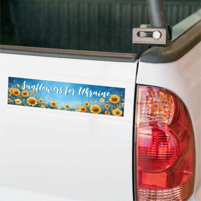 Sonnenblumen für die Ukraine Autoaufkleber (Auf Lkw)
