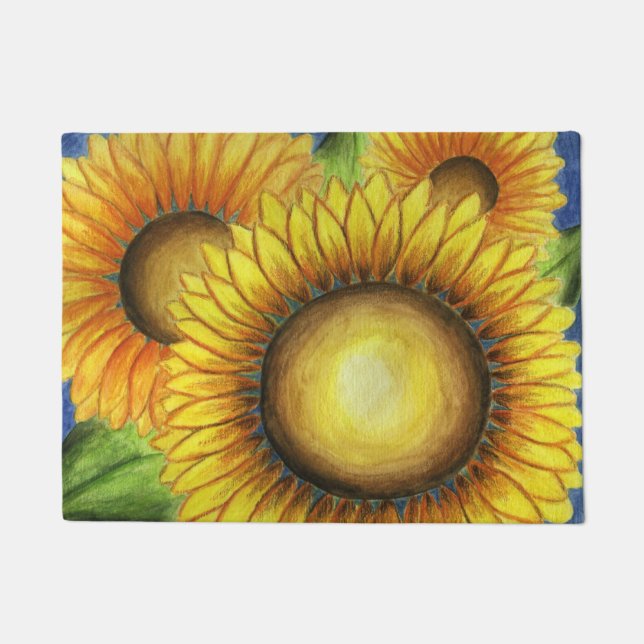 Sonnenblumen Fußmatte  (Vorderseite)