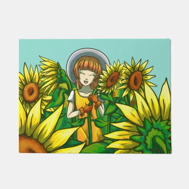 Sonnenblumen Fußmatte (Vorderseite)
