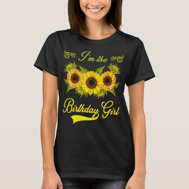 Sonnenblumen Geburtstagskinder Niedliche Blume T-Shirt (Vorderseite)