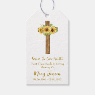 Sonnenblumen-Gedenk-Funeral-Samenpaket Geschenkanhänger