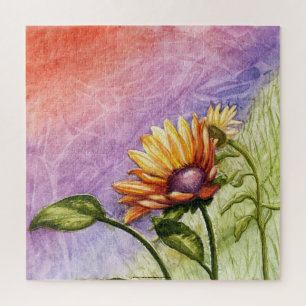 Sonnenblumen-Geheimnisse bei Sonnenuntergang