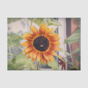 Sonnenblumen Gelb Orange Biene Garten Decoupage Seidenpapier