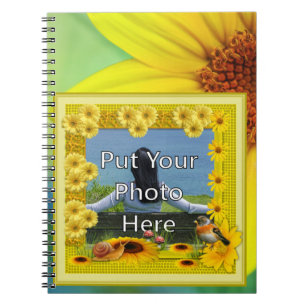 Sonnenblumen-Gelb Sonnenblumen-Fotorahmen Notizblock