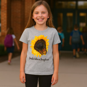 Sonnenblumen-Gelb T-Shirt für Blumenmädchen