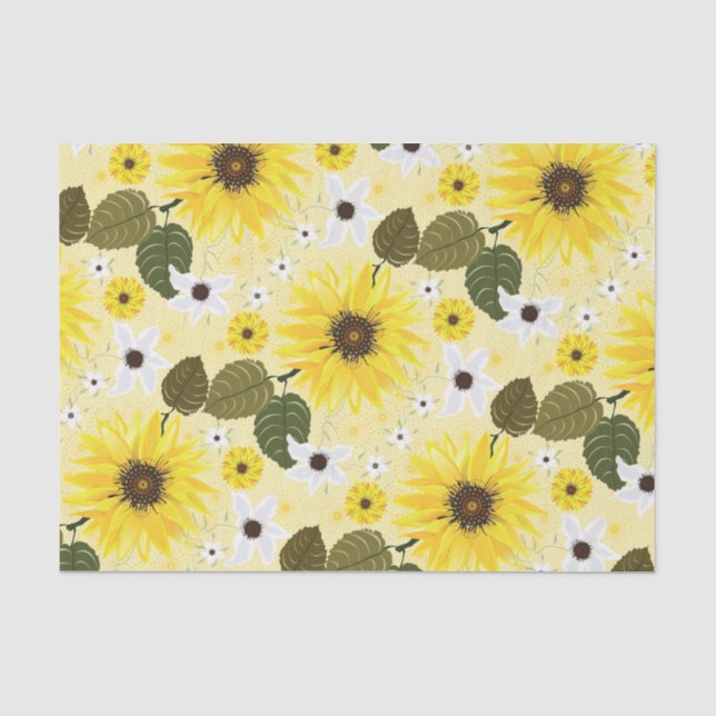 Sonnenblumen Gelb-Tropenblume Seidenpapier (Vorderseite)