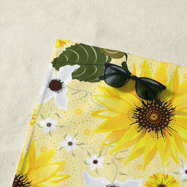 Sonnenblumen Gelb-Tropenblume Strandtuch (Beispiel)