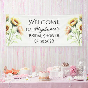 Sonnenblumen Gelbe Blumen Rustikales Brautparty Banner