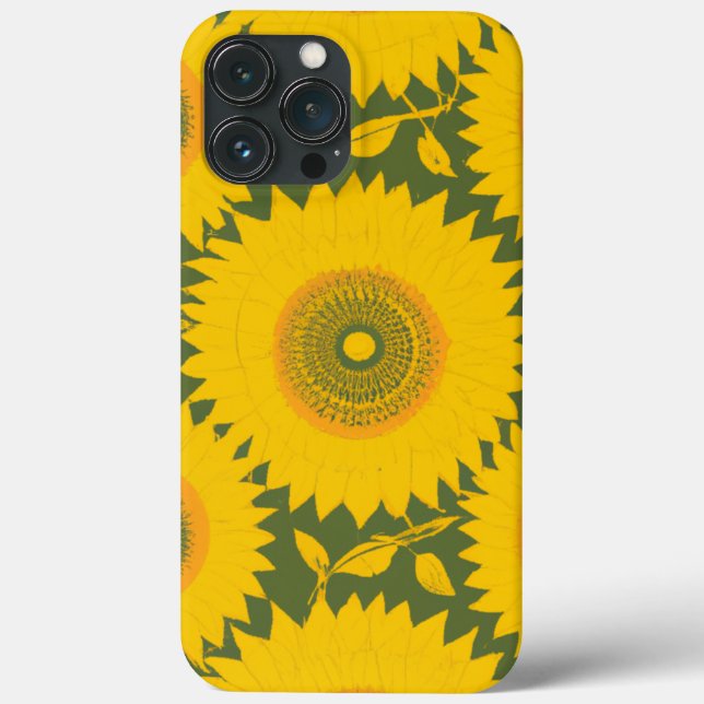 Sonnenblumen - Gelbe Blumenmuster Case-Mate iPhone Hülle (Rückseite)