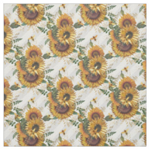 Sonnenblumen Gelbe Bouquet Streifen Wasserfarbe Stoff