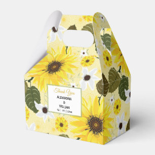 Sonnenblumen-Gelbes Land Blumen Garten Hochzeit Geschenkschachtel